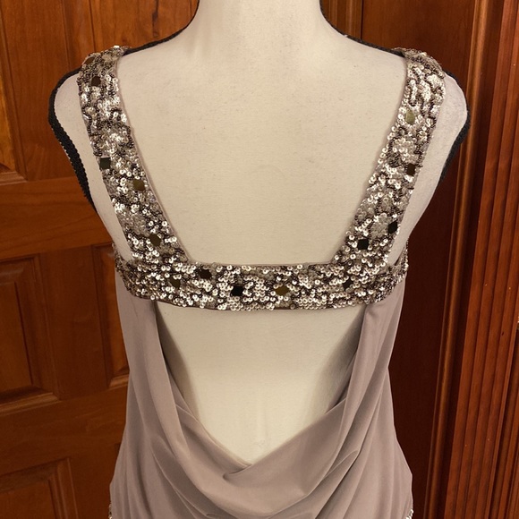 Sue Wong Taupe Cocktail Dress - Picture 7 of 9